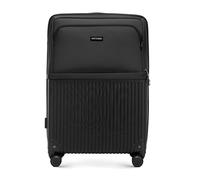 WITTCHEN Axis | L 76x51x27 cm | Equipaje Grande rígido | Híbrido ABS y Tejido, Bolsillo Frontal, Cerradura TSA, asa Extensible, Ruedas multidireccionales | Negro