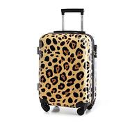 WITTCHEN Cabin Trolley Equipaje de Mano Maleta ABS pequeña con Revestimiento de policarbonato con 4 Ruedas giratorias Cerradura de combinación Asa telescópica Young Line Beige-marrón