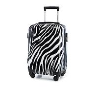 WITTCHEN Cabin Trolley Equipaje de Mano Maleta ABS pequeña con Revestimiento de policarbonato con 4 Ruedas giratorias Cerradura de combinación Asa telescópica Young Line Blanco-Negro