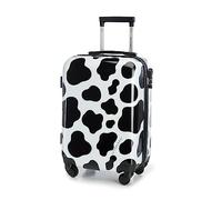 WITTCHEN Cabin Trolley Equipaje de Mano Maleta ABS pequeña con Revestimiento de policarbonato con 4 Ruedas giratorias Cerradura de combinación Asa telescópica Young Line Blanco y Negro