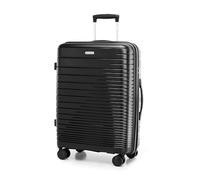 WITTCHEN Cabin Trolley Maleta de Mano Trolley pequeña Polipropileno Asa telescópica Cuatro Ruedas giratorias Cerradura de combinación TSA Fuerta Line Negro