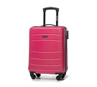 WITTCHEN Cabin Trolley Maleta de Mano Trolley pequeño Maleta rígida ABS con 4 Ruedas giratorias Cerradura de combinación Asa telescópica Globe Line Rosa Ryanair/Vueling/Iberia