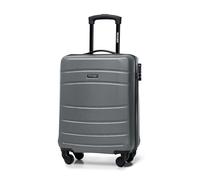 WITTCHEN Cabin Trolley Trolley Maletas de Mano Maleta de Ruedas Trolley pequeña Carcasa rígida ABS con 4 Ruedas Spinner Cerradura de combinación Asa telescópica Globe Line Gris