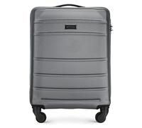WITTCHEN Cabin Trolley Maletas de Mano de Ruedas pequeña Carcasa rígida ABS con 4 Ruedas Spinner Cerradura de combinación Asa telescópica Globe Line Gris Ryanair/Vueling/Iberia/Iberia Express