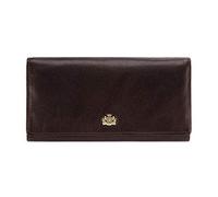 WITTCHEN Cartera de piel de vacuno, colección Arizona, con cierre de botón a presión, fabricado con materiales de alta calidad, elegante y clásico, 18,5 x 9,5 cm