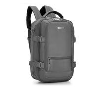 WITTCHEN City | mochila compacta de avión | impermeable | equipaje de mano | bolso urbano | mochila de trabajo | correas de hombro ajustables | poliéster | 37 × 28 × 12 cm | color: gris