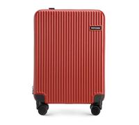 WITTCHEN Flexi Line Maleta de Cabina Ampliable Equipaje de Mano Bolsa de Cabina Maleta pequeña de policarbonato Cerradura TSA Cuatro Roles Dobles Mango telescópico de Aluminio Talla S Rojo