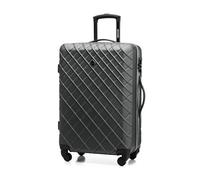 WITTCHEN Maleta de Viaje Equipaje de Mano Maleta de Cabina Maleta de ABS con 4 Ruedas giratorias Cerradura de combinación Asa telescópica Classic Line Tamaño M Negro