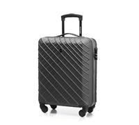 WITTCHEN Maleta de Viaje Equipaje de Mano Maleta de Cabina Maleta de ABS con 4 Ruedas giratorias Cerradura de combinación Asa telescópica Classic Line Tamaño S Negro