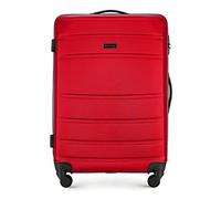 WITTCHEN Maleta Mediana Trolley de Viaje de ABS con 4 Ruedas giratorias Cerradura de combinación Asa telescópica Globe Line Rojo Ryanair/Vueling/Iberia/easyJet/Iberia Express/Air Europa