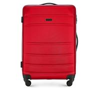 WITTCHEN Maleta Mediana Trolley Maleta de Viaje Maleta de ABS con 4 Ruedas giratorias Cerradura de combinación Asa telescópica Globe Line Rojo