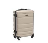 WITTCHEN Maleta Mediana Trolley Maleta de Viaje Maleta de ABS con 4 Ruedas giratorias Cerradura de combinación Asa telescópica Globe Line champán