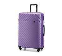 WITTCHEN Maleta Trolley Grande ABS rígido para facturación con 4 Ruedas giratorias Cerradura de combinación Asa telescópica Cube Line Violeta