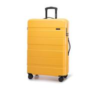 WITTCHEN Maleta Trolley Grande ABS rígido para facturación con 4 Ruedas giratorias Cerradura de combinación asa telescópica Comodo Line Amarillo
