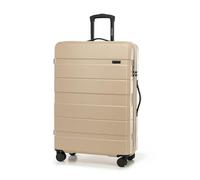 WITTCHEN Maleta Trolley Grande ABS rígido para facturación con 4 Ruedas giratorias Cerradura de combinación asa telescópica Comodo Line Beige