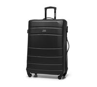 WITTCHEN Maleta Trolley Grande Maleta de ABS con 4 Ruedas giratorias Cerradura de combinación Asa telescópica Globe Line Negro Ryanair/Vueling/Iberia/easyJet/Iberia Express