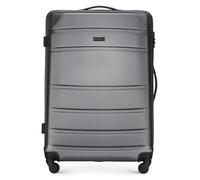 WITTCHEN Maleta Trolley Grande Maleta de ABS con 4 Ruedas giratorias Cerradura de combinación Asa telescópica Globe Line Gris Ryanair/Vueling/Iberia/easyJet/Iberia Express