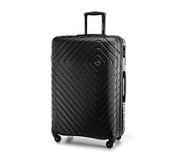 WITTCHEN Maleta Trolley Grande Maleta rígida ABS con 4 Ruedas Ruedas Cerradura de combinación Asa telescópica Cube Line Negro