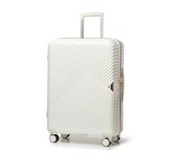 WITTCHEN Maleta Trolley Mediana Carcasa Dura Policarbonato Maleta con 4 Ruedas gemelas giratorias Cerradura de combinación TSA Asa telescópica GL Style Blanco