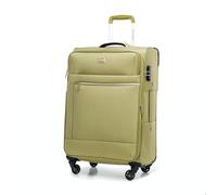 WITTCHEN Maleta Trolley Mediana de poliéster rígido Asa telescópica Cuatro Ruedas giratorias Cerradura de combinación TSA MIRA Line Verde