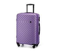 WITTCHEN Maleta Trolley Mediana Maleta rígida ABS con 4 Ruedas Cerradura de combinación Asa telescópica Cube Line Violeta