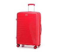 WITTCHEN Maleta Trolley Mediana Polipropileno Rígido Asa Telescópica Cuatro Ruedas Giratorias Cerradura de Combinación TSA Fuerta Line Rojo