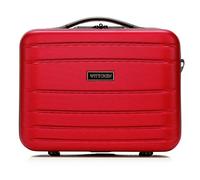 WITTCHEN Necessaire da viaggio Custodia per cosmetici Valigia da viaggio Bagaglio a Mano Valigia Cabina Valigia in ABS Borsa da Toilette Rigido Rojo