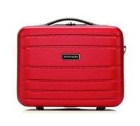 WITTCHEN Necessaire da viaggio Custodia per cosmetici Valigia da viaggio Bagaglio a Mano Valigia Cabina Valigia in ABS Borsa da Toilette Rigido Rojo