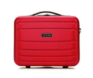 WITTCHEN Necessaire da viaggio Custodia per cosmetici Valigia da viaggio Bagaglio a Mano Cabina Valigia in ABS Borsa da Toilette Rigido Rojo Ryanair/Vueling/Iberia/easyJet/Iberia Express