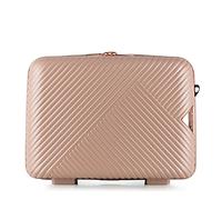 WITTCHEN Necessaire Estuche cosmético de viaje Maleta de mano Maletín de cabina Maleta de policarbonato con correa ajustable para cosméticos GL Style Rosa empolvado