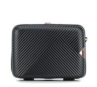 WITTCHEN Necessaire Estuche de viaje Equipaje de mano Maleta de cabina Maleta de policarbonato con correa ajustable para cosméticos GL Style Negro