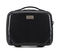 WITTCHEN PC Ultra Light Bolso de Cosméticos Estuche cosmético Bolso de tocador Neceser Fabricado en Policarbonato Manejar Correa elástica para el Hombro Talla XS Negro
