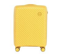WITTCHEN Raya Line Maleta de Cabina pequeña Equipaje de Mano Ligero Maleta rígida Polipropileno Cerradura de combinación asa telescópica 4 Ruedas Dobles 360° Talla M Amarillo