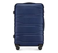 WITTCHEN Robusto Estuche de Viaje Maleta Grande Trolley de Material policarbonato 8 Ruedas giratorias combinación Cerradura Color Azul Marino