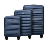 WITTCHEN Skyspeed Line Maleta de Viaje Juego de 3 Maletas Maleta Rolling Trolley Juego de Maletas Duras ABS Cerradura de Combinación Asa Telescópica 4 Ruedas Azul Marino Ryanair/Vueling/Iberia