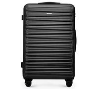 WITTCHEN Skyspeed Line Maleta Grande Maleta rígida ABS Maleta Grande Trolley Trolley para facturación Maleta de Viaje Cerradura de combinación Asa telescópica 4 Ruedas Negro Ryanair/Vueling/Iberia