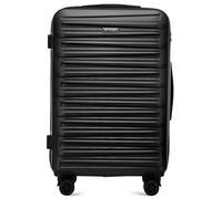 WITTCHEN Skyspeed Line Maleta Mediana rígida ABS con Ruedas Trolley de Viaje Cerradura de combinación Asa telescópica 4 Ruedas Negro Ryanair/Vueling/Iberia/easyJet/Iberia Express
