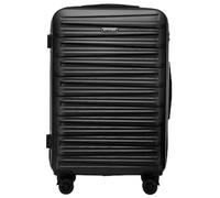 WITTCHEN Skyspeed Line Maleta Mediana rígida ABS con Ruedas Trolley de Viaje Cerradura de combinación Asa telescópica 4 Ruedas Negro Ryanair/Vueling/Iberia/easyJet/Iberia Express