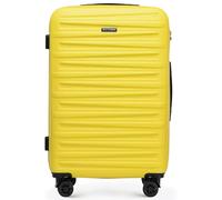WITTCHEN Skyspeed Line Maleta Mediana rígida ABS con Ruedas Trolley de Viaje Cerradura de combinación Asa telescópica 4 Ruedas Amarillo Ryanair/Vueling/Iberia/easyJet/Iberia Express