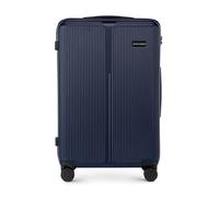 WITTCHEN Stripes Line Maleta Mediana (L) | 67,5 × 45 × 27 cm, 65l, Carcasa rígida ABS, 4 Ruedas giratorias 360° y candado de combinación | Trolley de Viaje tamaño L - Color: Azul Marino