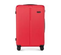 WITTCHEN Stripes Line Maleta Mediana (L) | 67,5 × 45 × 27 cm, 65l, Carcasa rígida ABS, 4 Ruedas giratorias 360° y candado de combinación | Trolley de Viaje tamaño L - Ryanair/Vueling - Color: Rojo