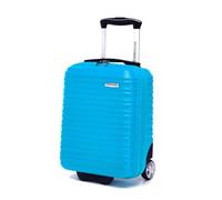 WITTCHEN Trolley Cabina Universal Equipaje de Mano Maleta Pequeña Rígida ABS Asa Telescópica 2 Ruedas Groove Line | Azul