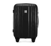 WITTCHEN ULTIMO Line | 67x44x26 cm | Maleta Mediana Bolsa de Viaje | Equipaje Ligero Policarbonato Cerradura TSA Asa telescópica 4 Ruedas giratorias | Asa de Transporte | Negro