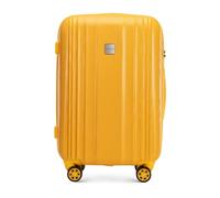 WITTCHEN ULTIMO Line | 67x44x26 cm | Maleta Mediana Bolsa de Viaje | Equipaje Ligero Policarbonato Cerradura TSA Asa telescópica 4 Ruedas giratorias | Asa de Transporte | Amarillo