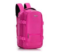 WITTCHEN Urban | mochila de cabina | cartera para portátil | mochila de viaje 2 en 1 | bolsillo trasero con protección RFID | compatible con Wizz Air, LOT, Ryanair | 40 × 25 × 20 cm | color: rosa