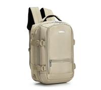 WITTCHEN Urban | mochila de cabina | cartera para portátil | mochila de viaje 2 en 1 | bolsillo trasero con protección RFID | compatible con Wizz Air, LOT, Ryanair | 40 × 25 × 20 cm | color: beige