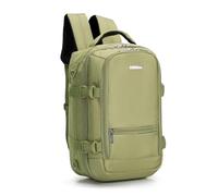 WITTCHEN Urban | mochila de cabina | cartera para portátil | mochila de viaje 2 en 1 | bolsillo trasero con protección RFID | compatible con Wizz Air, LOT, Ryanair | 40 × 25 × 20 cm | color: verde