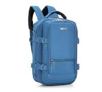 WITTCHEN Urban | mochila de cabina | cartera para portátil | mochila de viaje 2 en 1 | bolsillo trasero con protección RFID | compatible con Wizz Air, LOT, Ryanair | 40 × 25 × 20 cm | color: azul