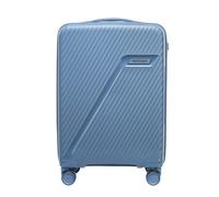 WITTCHEN Win Line Maleta de Cabina pequeña Equipaje de Mano Ligero Maleta rígida Polipropileno Cerradura de combinación asa telescópica 4 Ruedas Dobles 360° Talla M Azul