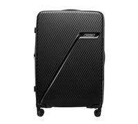 WITTCHEN Win Line Maleta Grande Equipaje de Viaje Ligero Maleta rígida Polipropileno Cerradura de combinación asa telescópica 4 Ruedas Dobles 360° Talla XL Negro-Plata